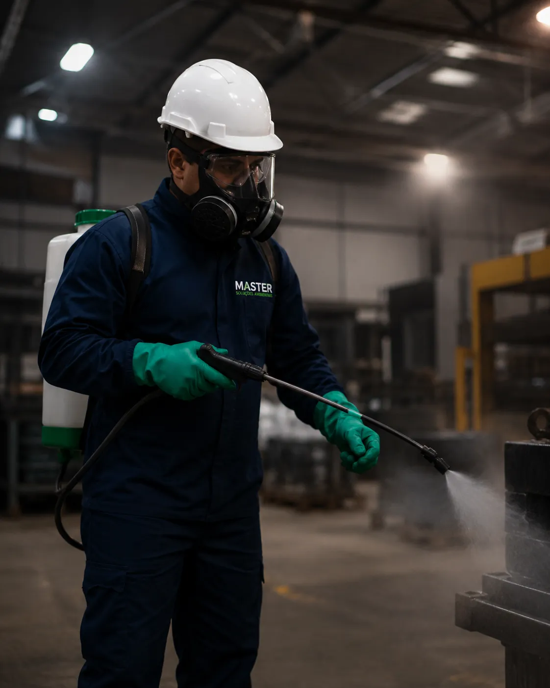 Equipe técnica de sanitização e dedetização da Master Soluções Ambientais em Fortaleza